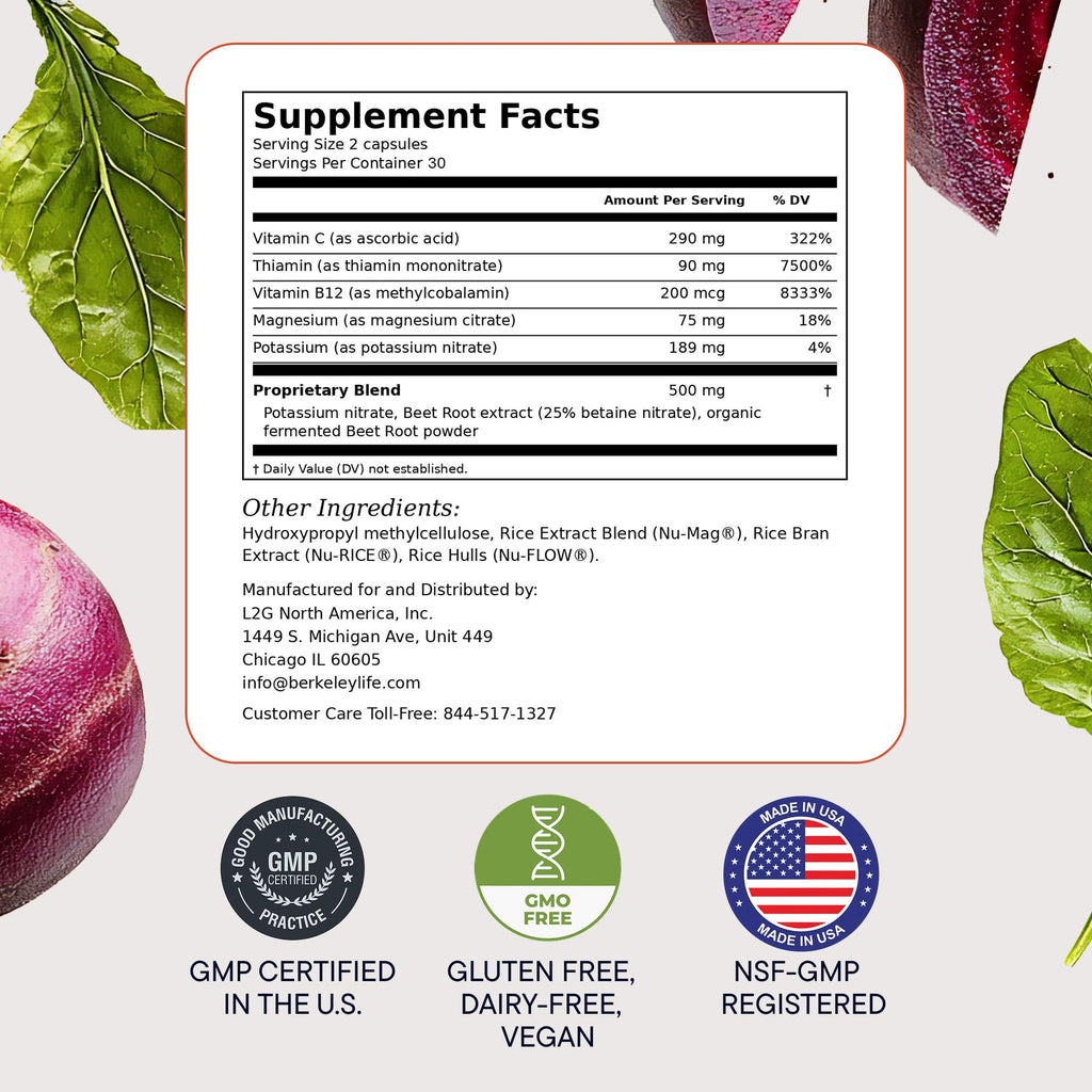 Berkeley Life Nitric Oxide Support | Boost Blood Flow

