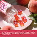 Calcium Citrate Gummies 1200 mg – Vegan Peach Flavor

