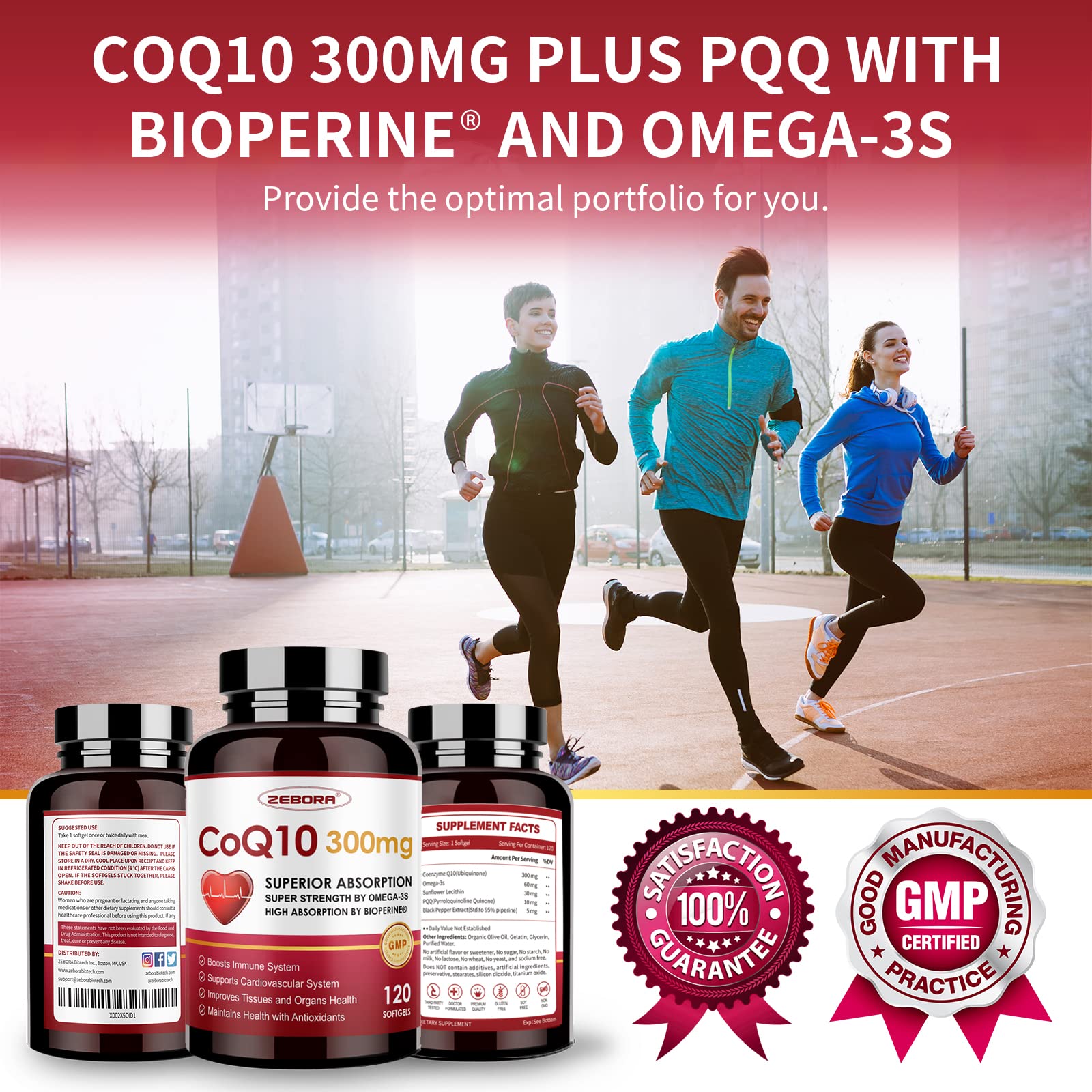 ZEBORA CoQ10 Softgels with PQQ BioPerine - Heart Support

