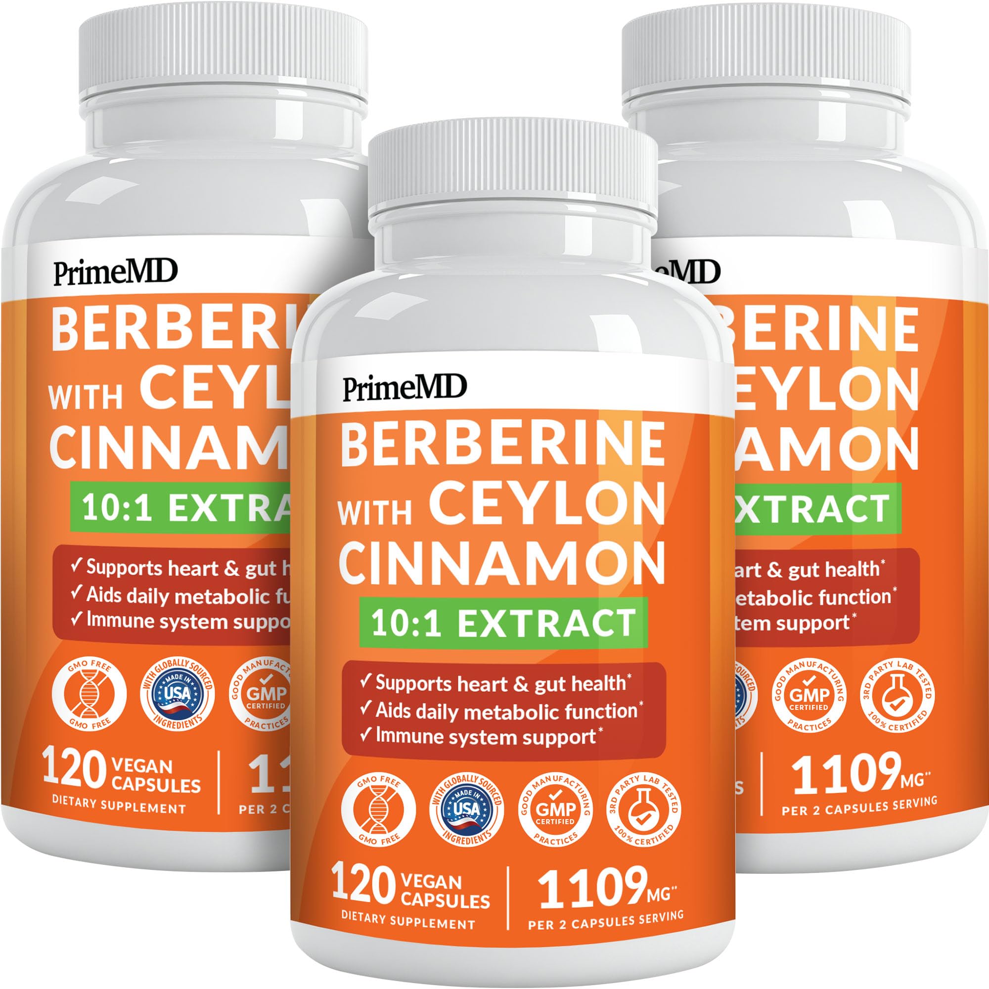 21-in-1 Berberine Supplement with Cinnamon & Green Tea for Energy Support