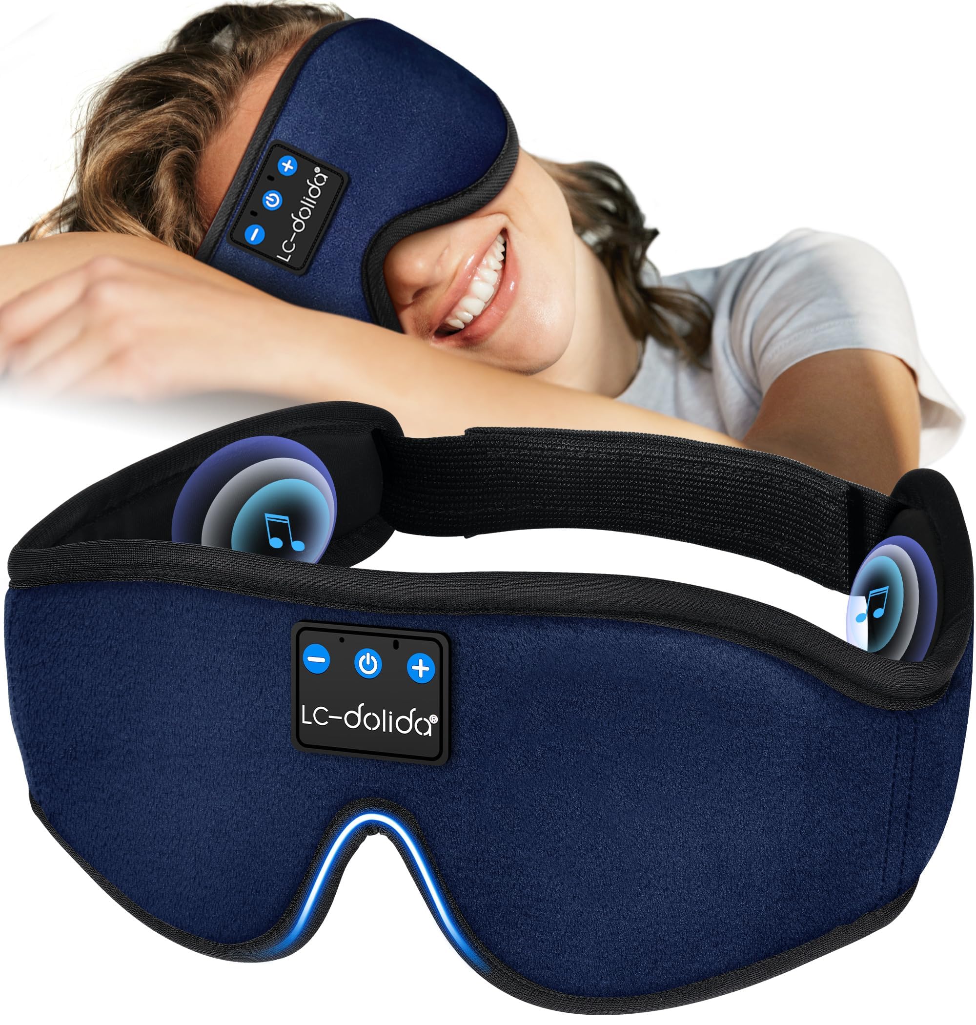 LC-dolida Sleep Headphones Eye Mask with Bluetooth Audio