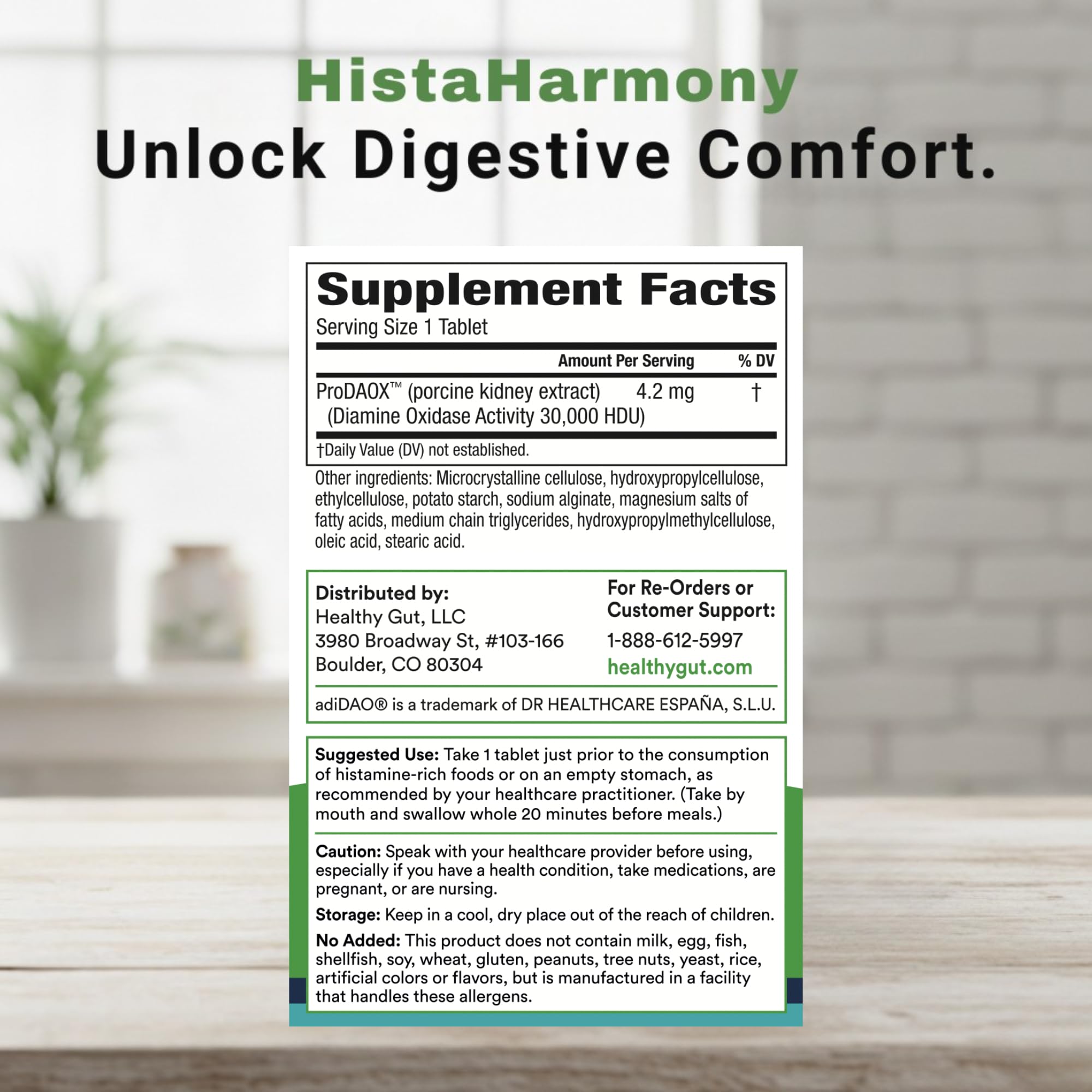 Healthy Gut HistaHarmony Enzyme Supplement | Delayed Release

