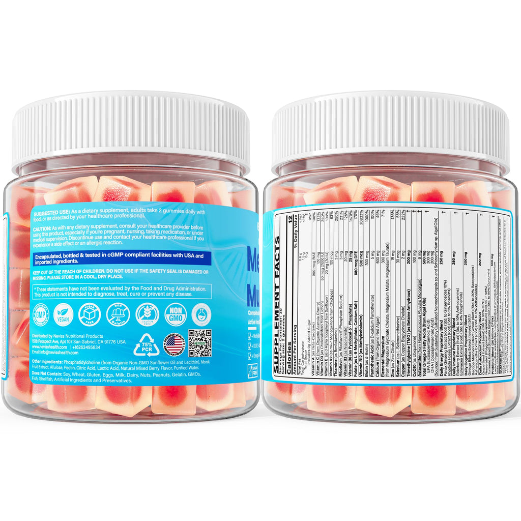 Methylated Multivitamin Gummies for Adults | Vegan Omega-3


