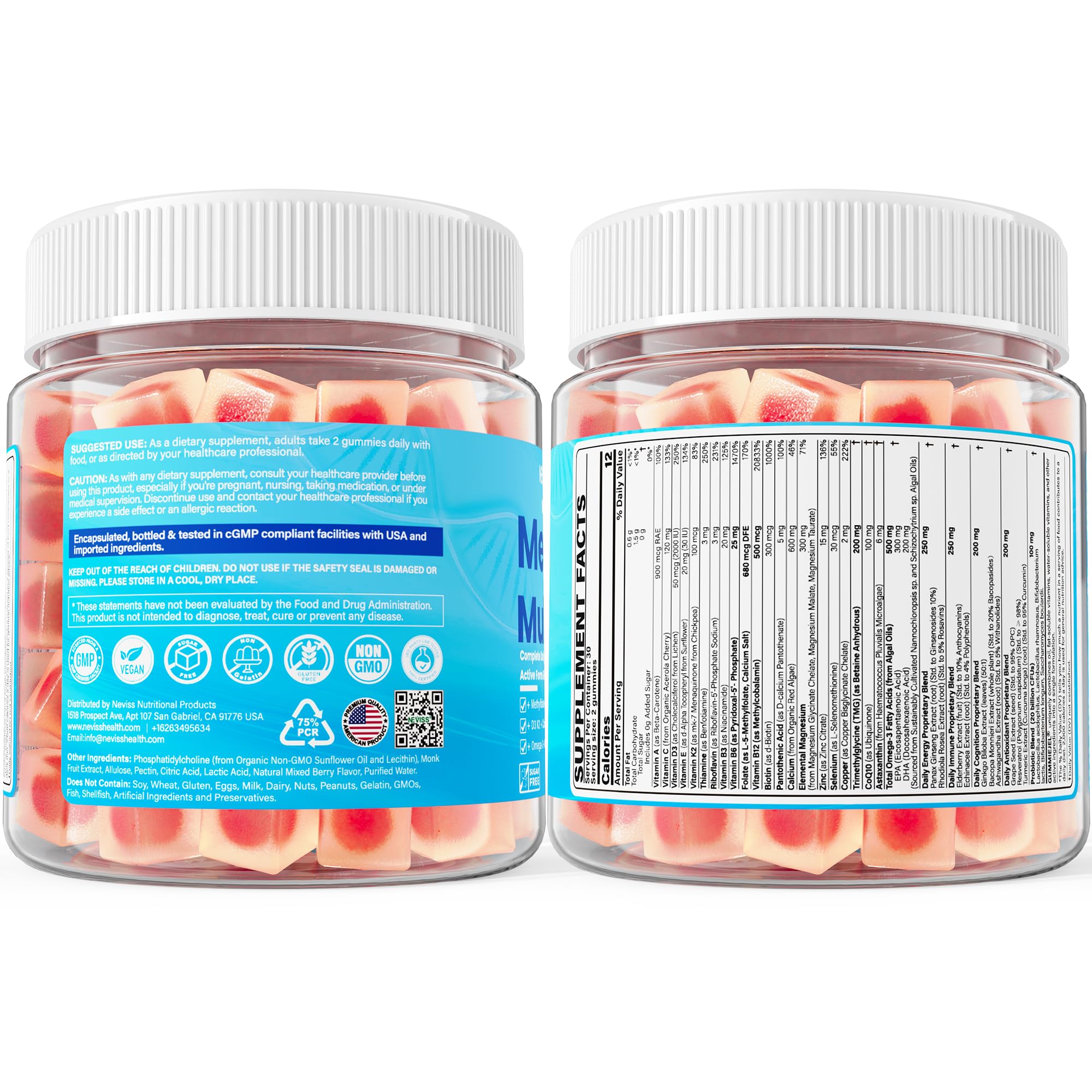 Methylated Multivitamin Gummies for Adults | Vegan Omega-3

