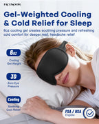 Cooling Gel Eye Mask | 3D Weighted Sleep & Migraine Relief

