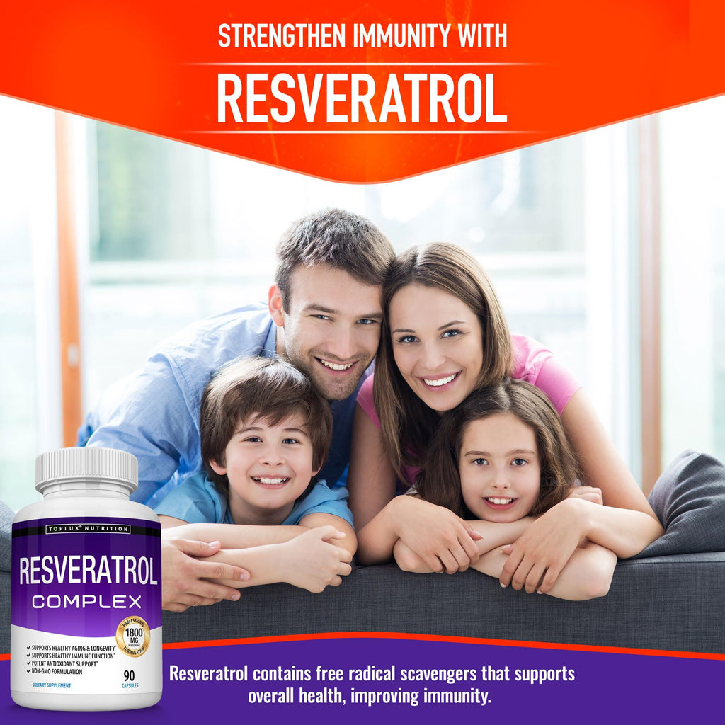 Resveratrol Complex 1800 mg Supplement | Antioxidant

