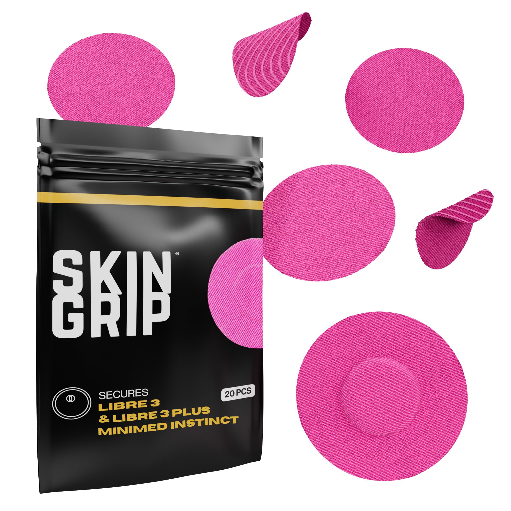 Skin Grip CGM Sensor Covers - Waterproof Adhesive Patches