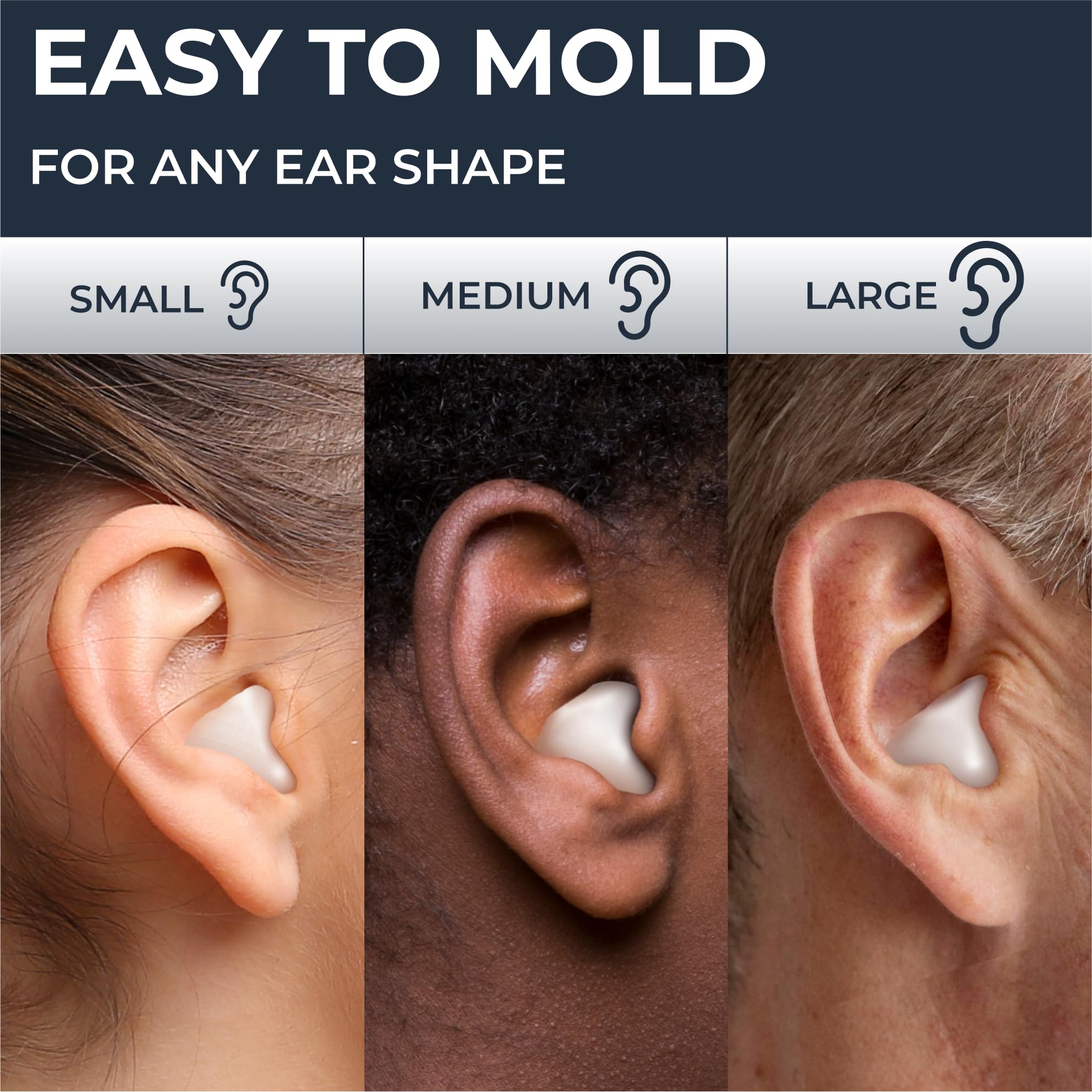 PQ Silicone Gel Ear Plugs for Sleeping and Swimming

