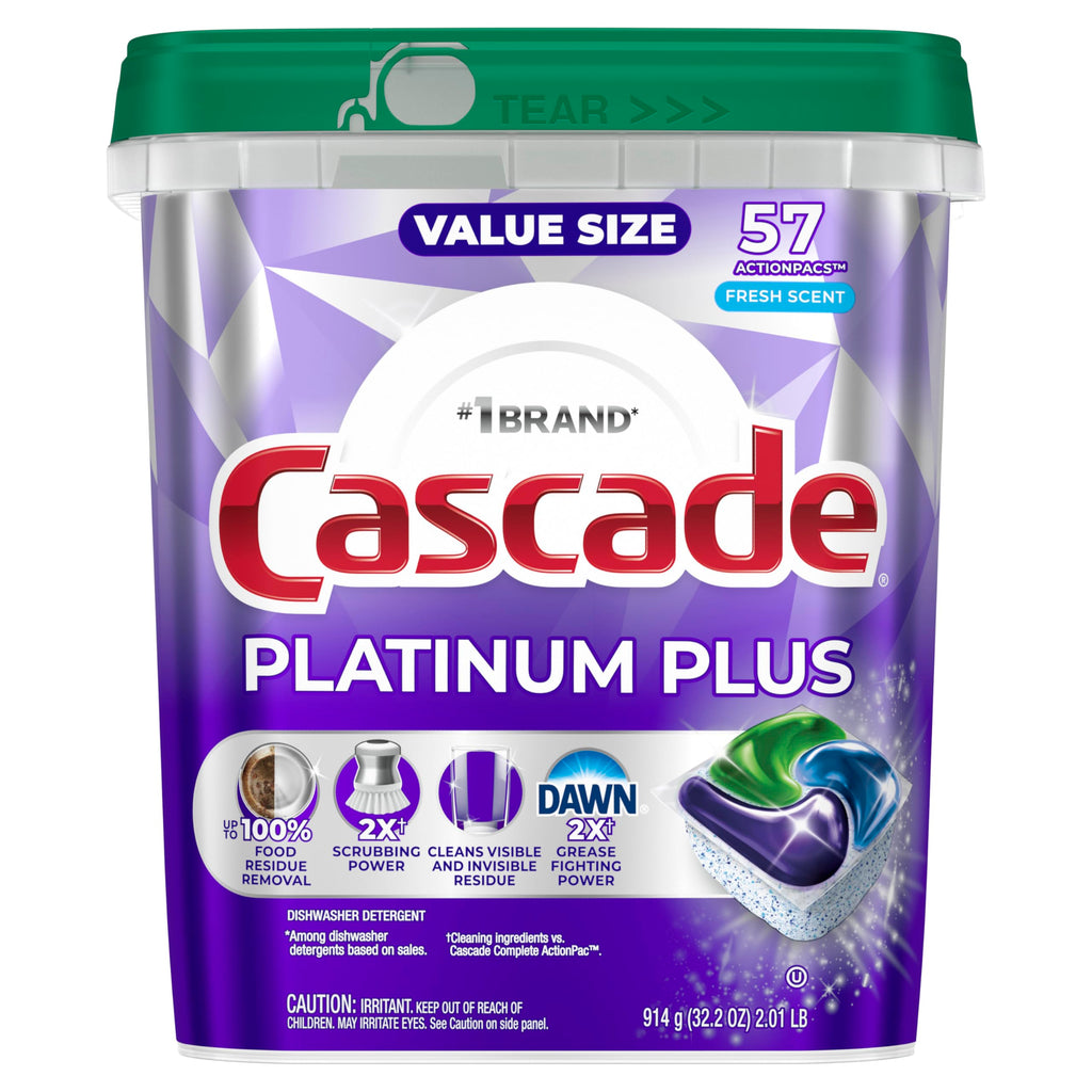 Cascade Platinum Plus Dishwasher Pods Fresh Detergent

