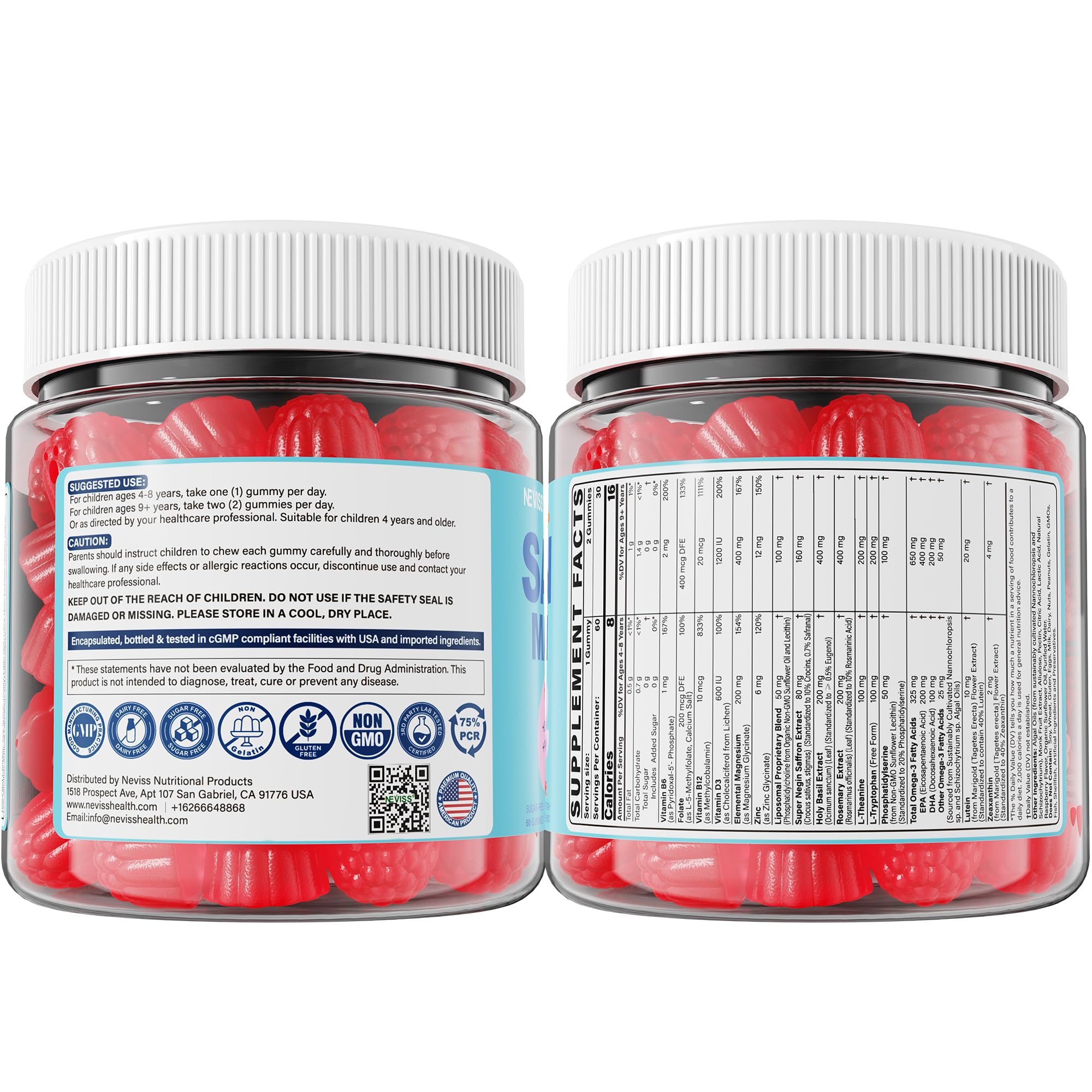 Saffron Magnesium Gummies for Kids | Super Negin

