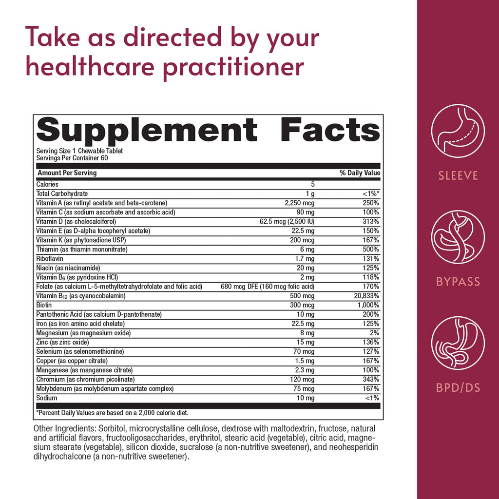 Bariatric Advantage ADEK Chewable Multivitamin with Iron

