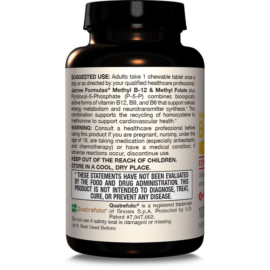 Jarrow Formulas Methyl B-12 & Folate Vitamin B9 & B12

