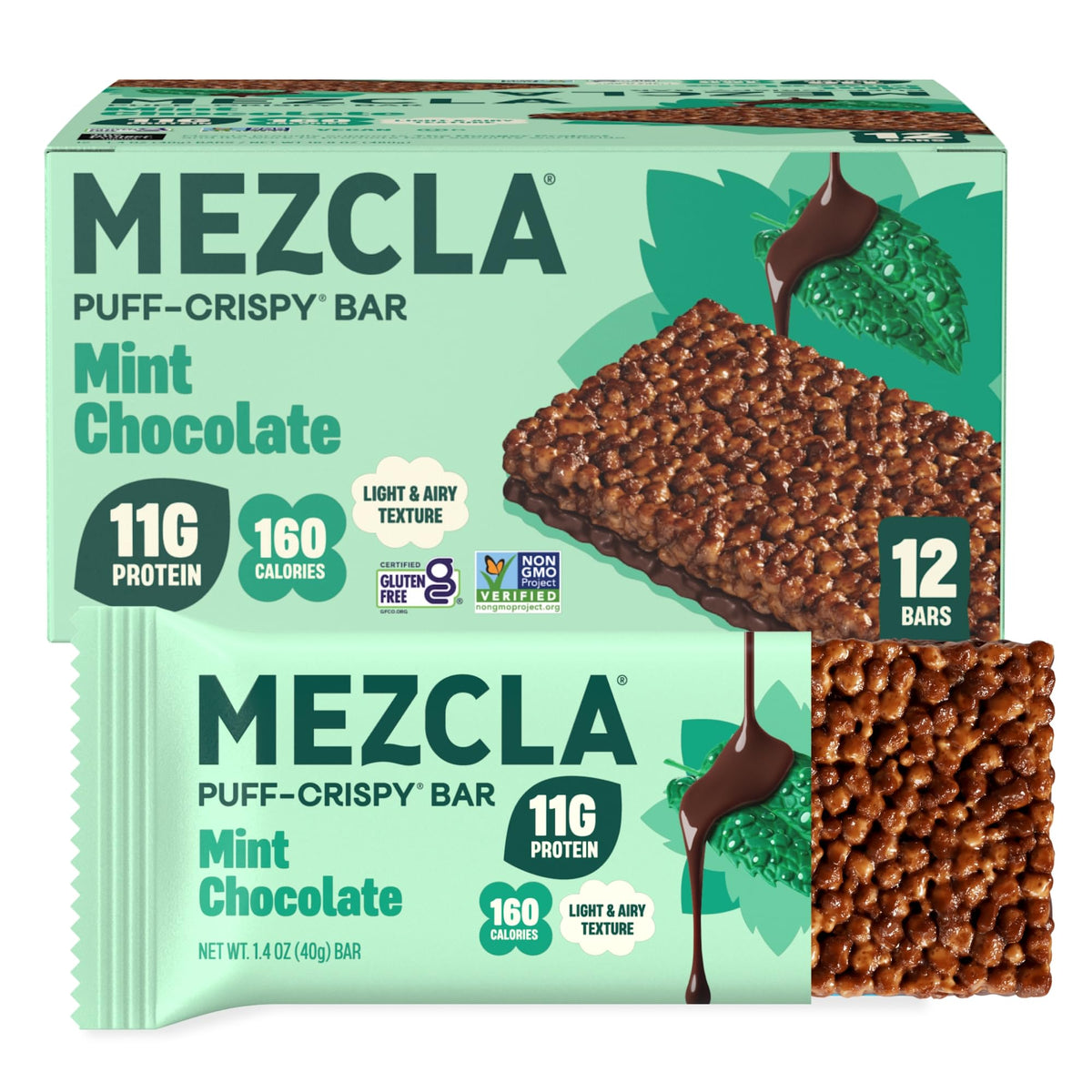 Mezcla Puff-Crispy Plant Based Protein Bars
