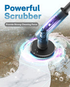 HOTO Cordless Spin Scrubber IPX7 Waterproof Long Handle

