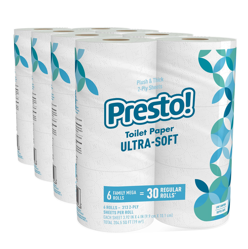 Presto Ultra-Soft Toilet Paper Septic-Safe Unscented

