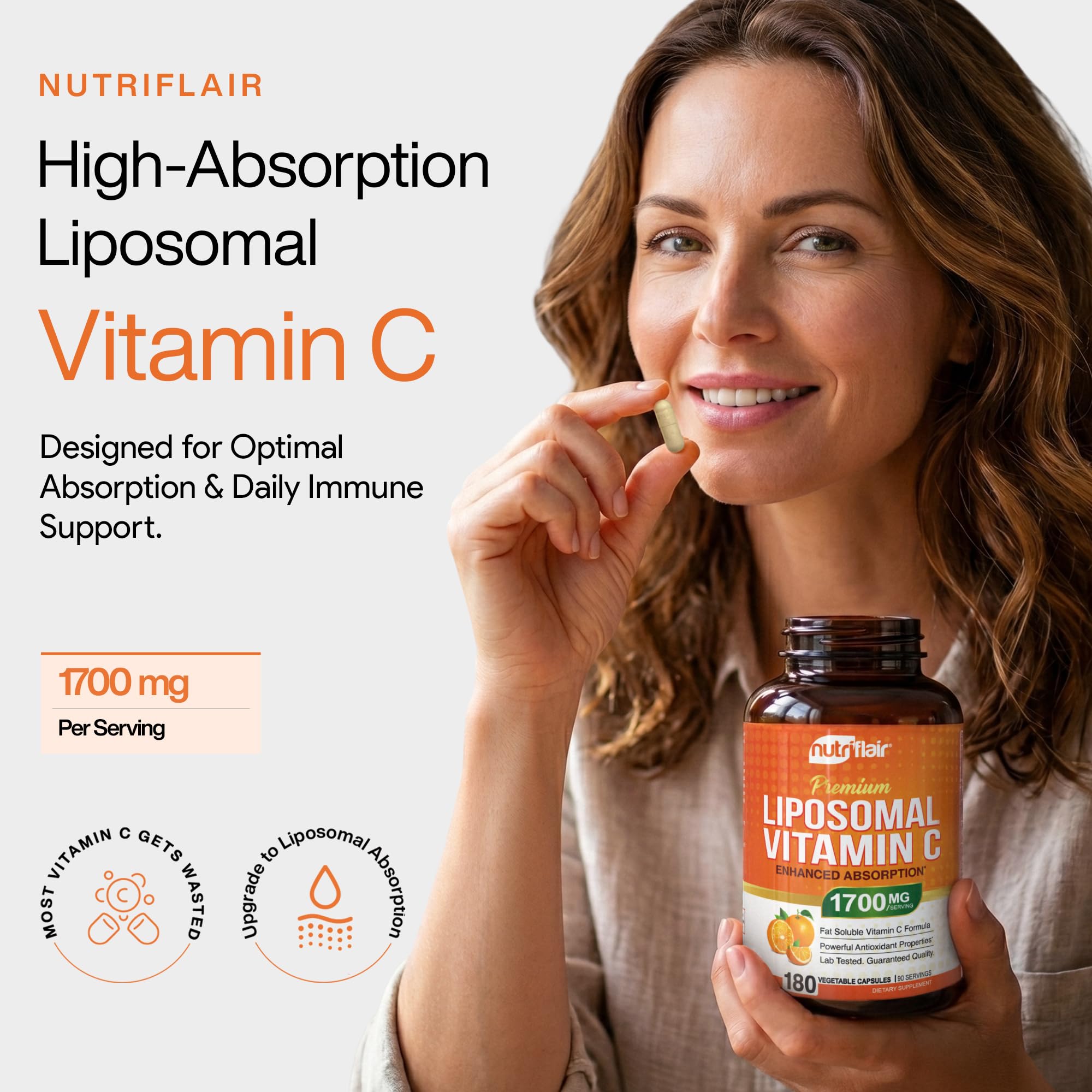 NutriFlair Liposomal Vitamin C Supplement for Immune Support

