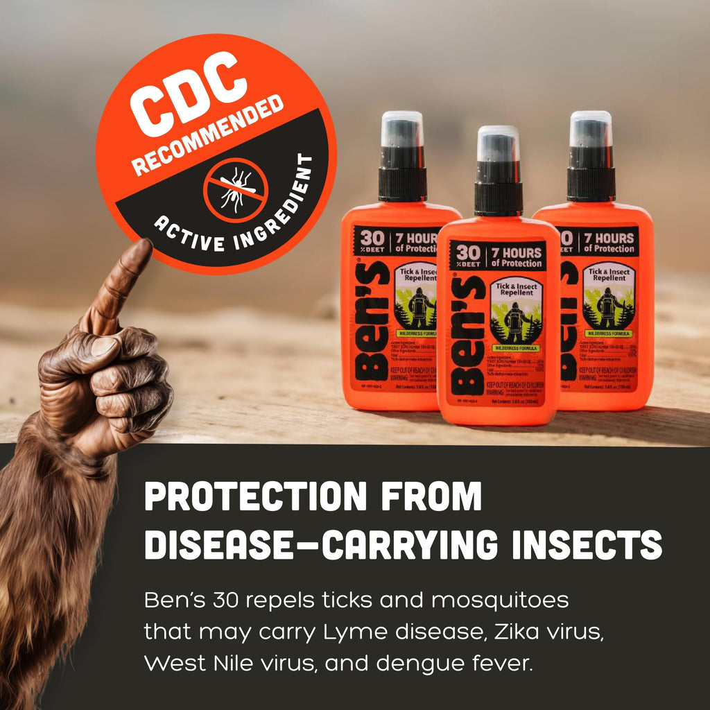 Ben's Tick & Insect Repellent 30% DEET | Fragrance-Free Bug Spray

