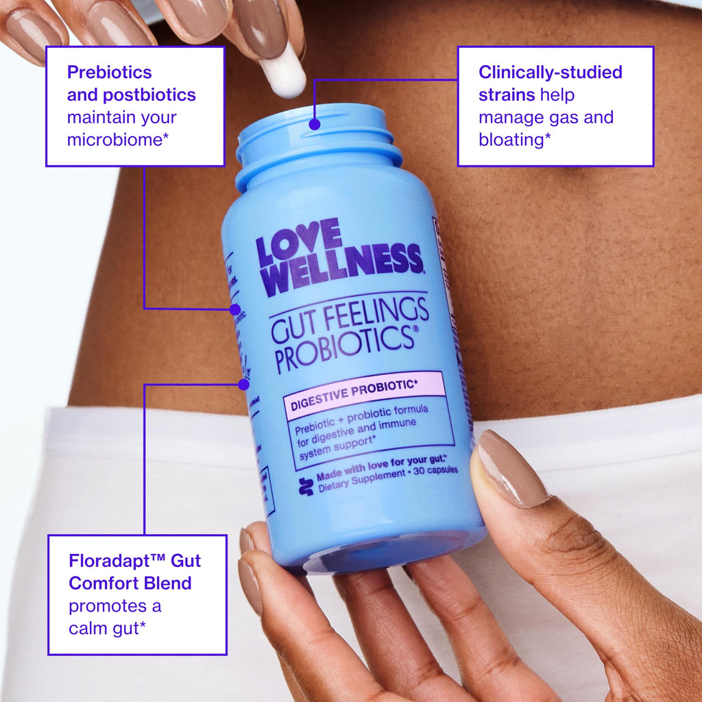 Love Wellness Gut Feelings Probiotic Supplement

