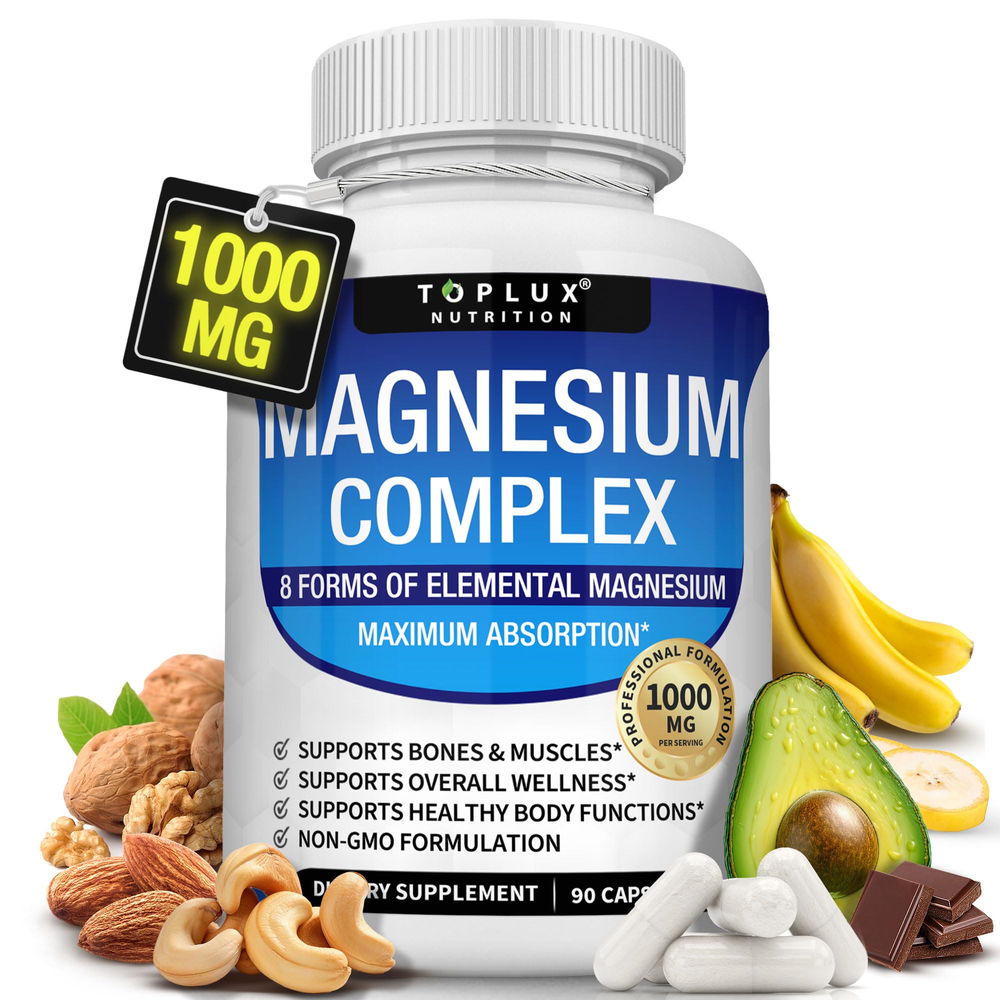 Toplux Magnesium Complex Supplement for Bone & Muscle Support
