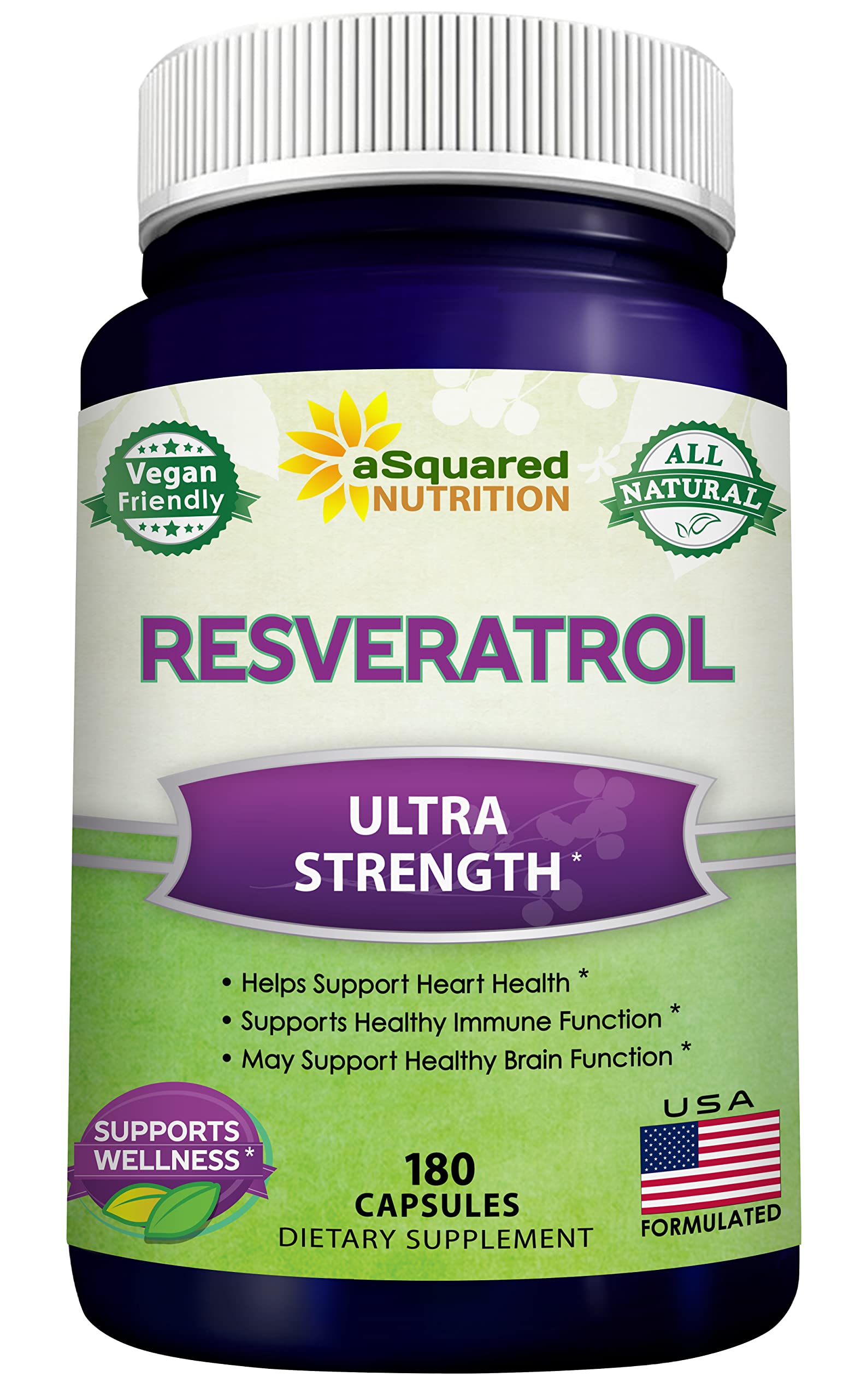 Resveratrol Capsule Dietary Supplement - 100% Natural

