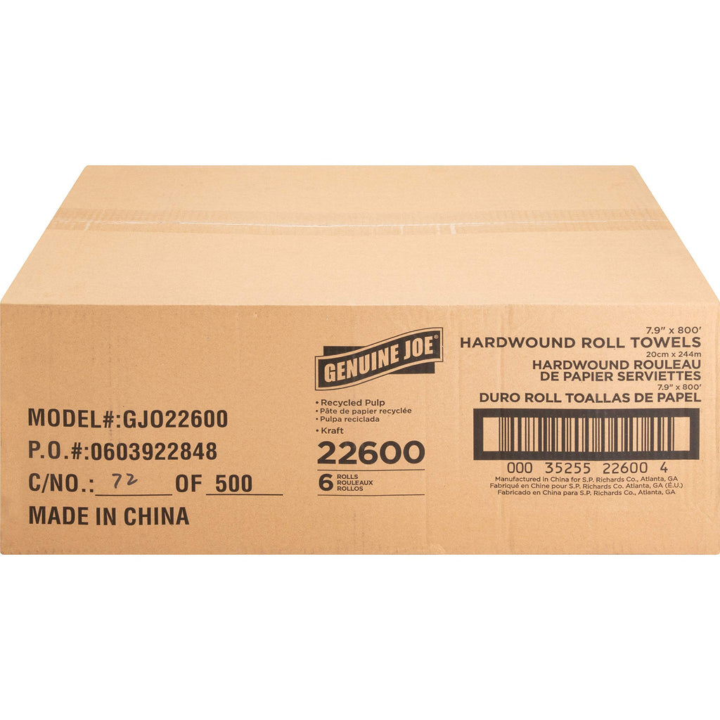 Genuine Joe Embossed Hardwound Roll Towels

