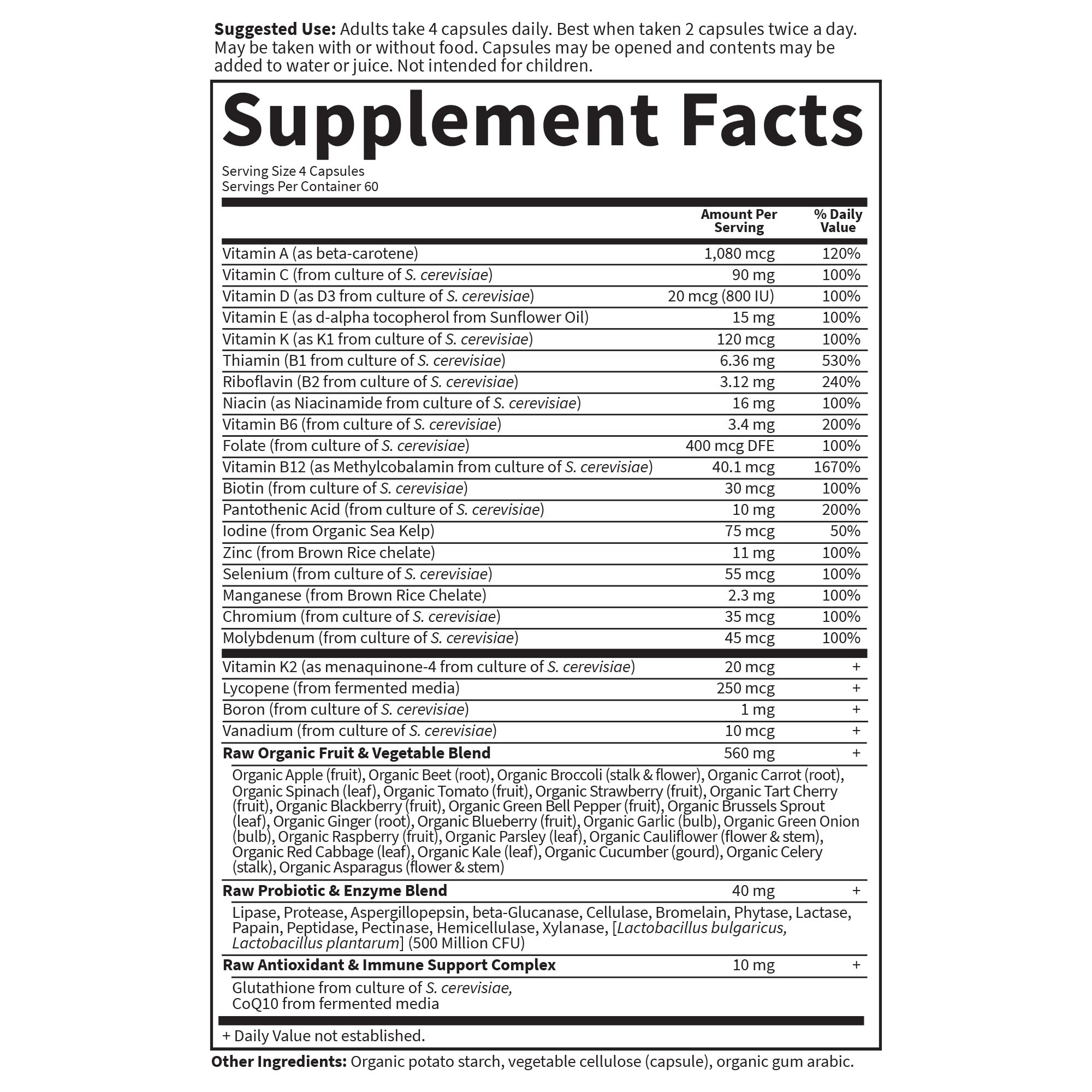 Garden of Life Vitamin Code Men Multivitamin with Probiotics

