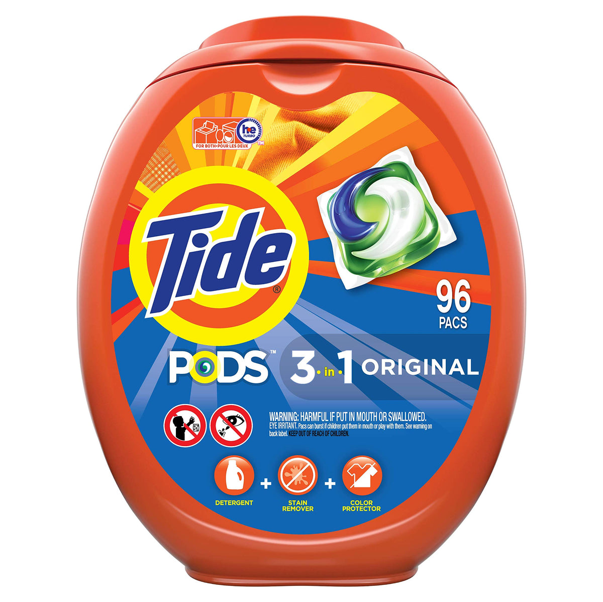 Tide PODS Laundry Detergent Pacs, 3-in-1, HE Compatible