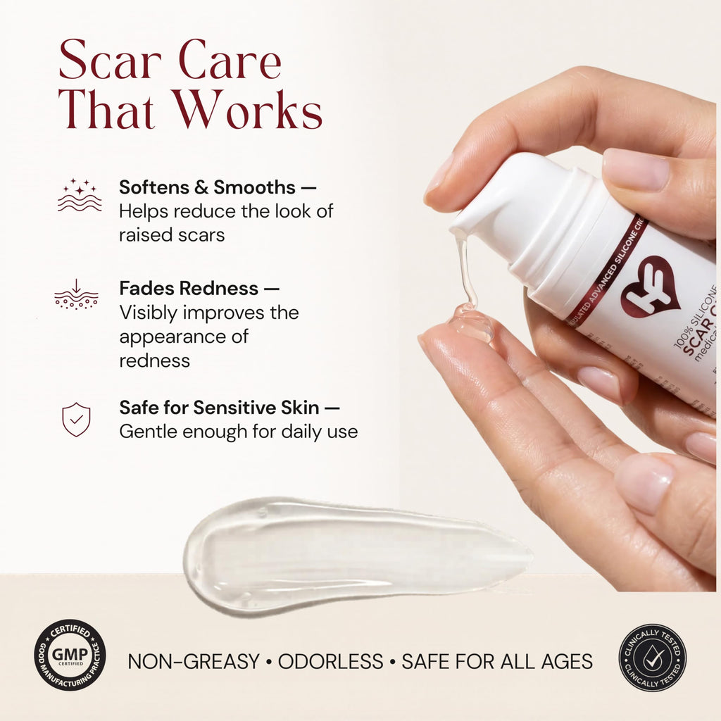 HealFast Silicone Scar Gel & Cream - Medical Grade Treatment


