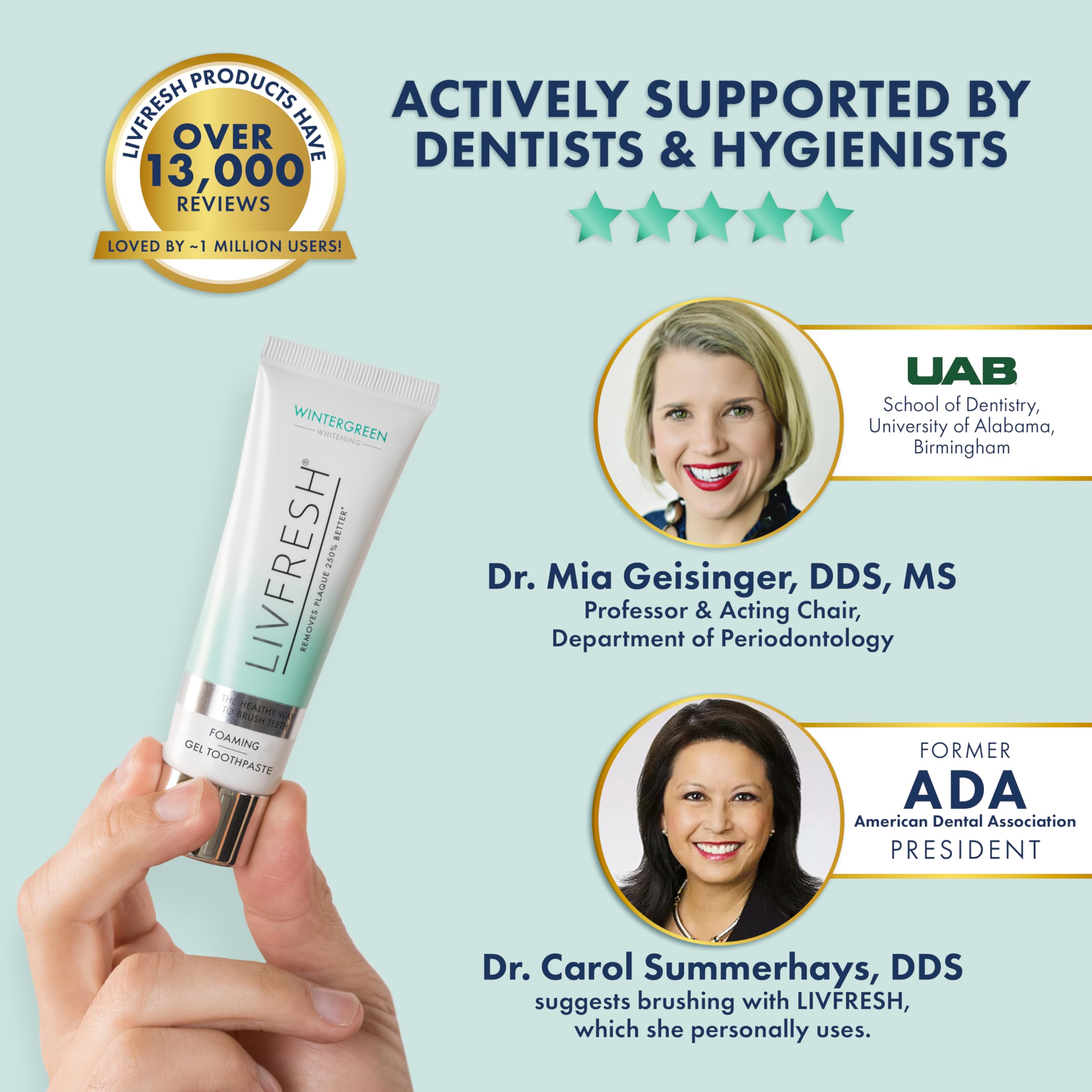 LIVFRESH Toothpaste Gel – SLS-Free Dental Gel

