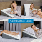Kolbs Bed Wedge Pillow Memory Foam Top Layer Jacquard Cover

