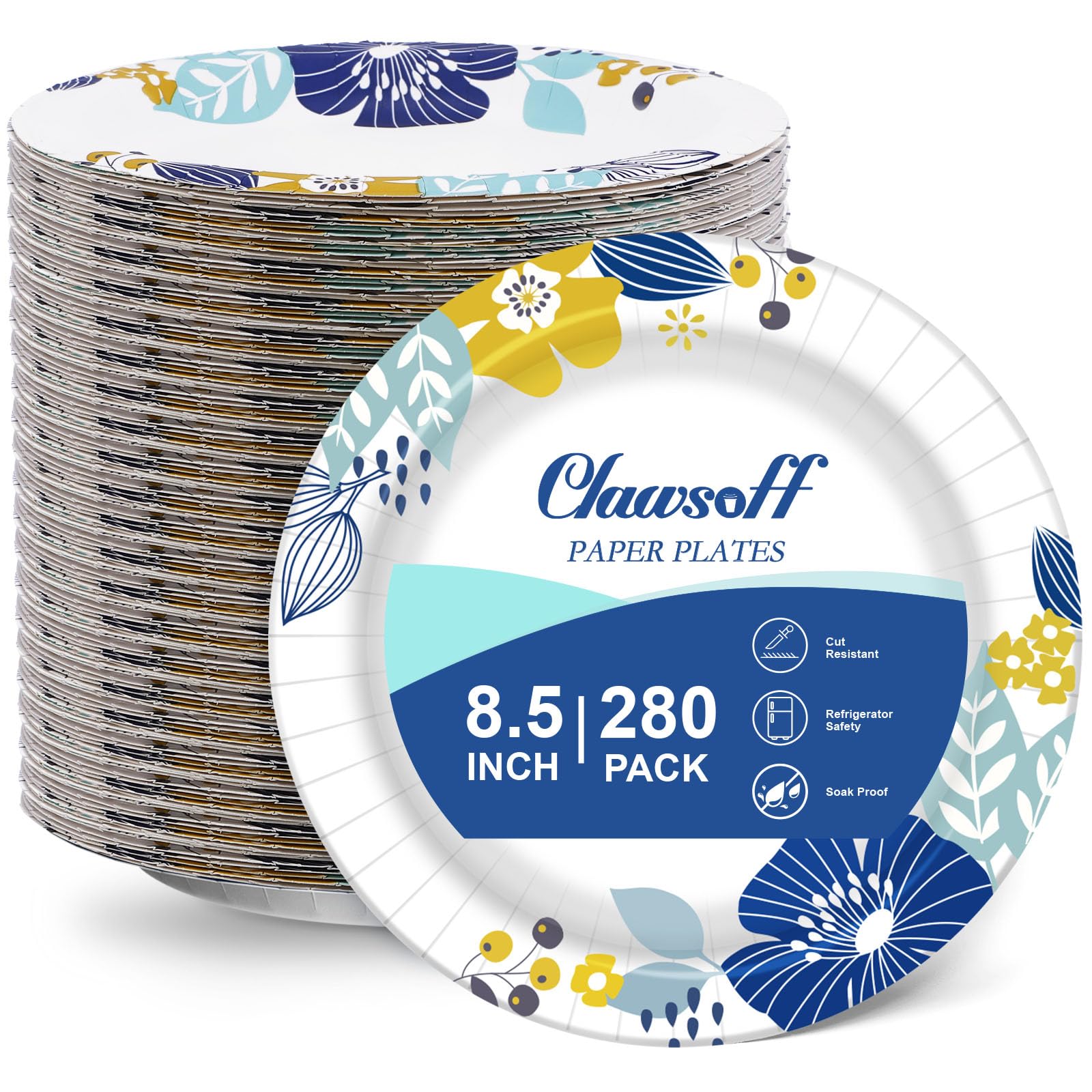 Clawsoff Disposable Paper Plates for Parties