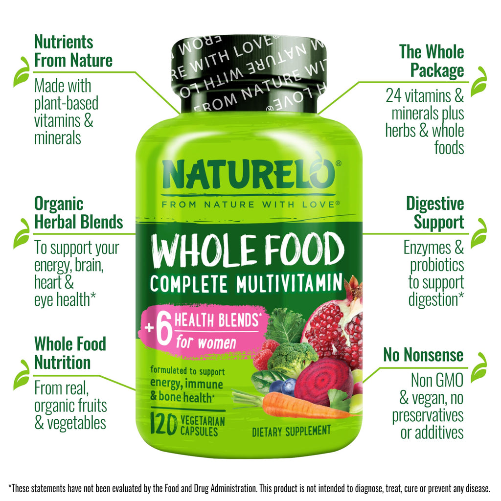 Naturelo Whole Food Multivitamin for Women | Plant-Based

