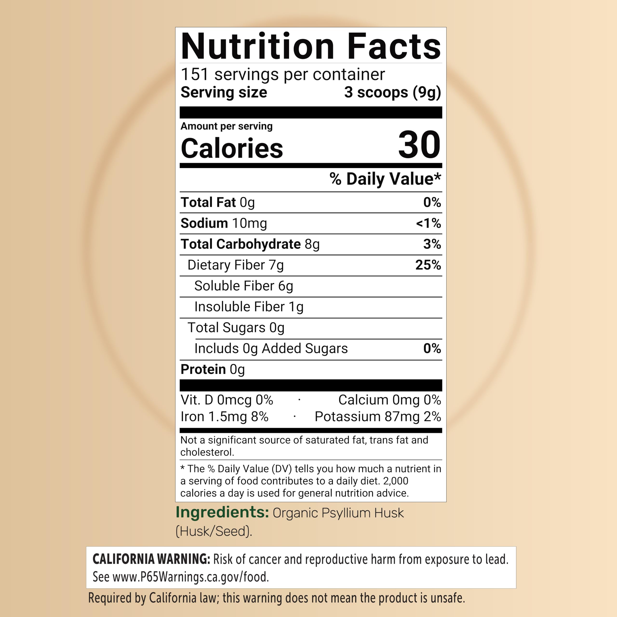 NatureBell Psyllium Husk Fiber Powder for Digestive Health

