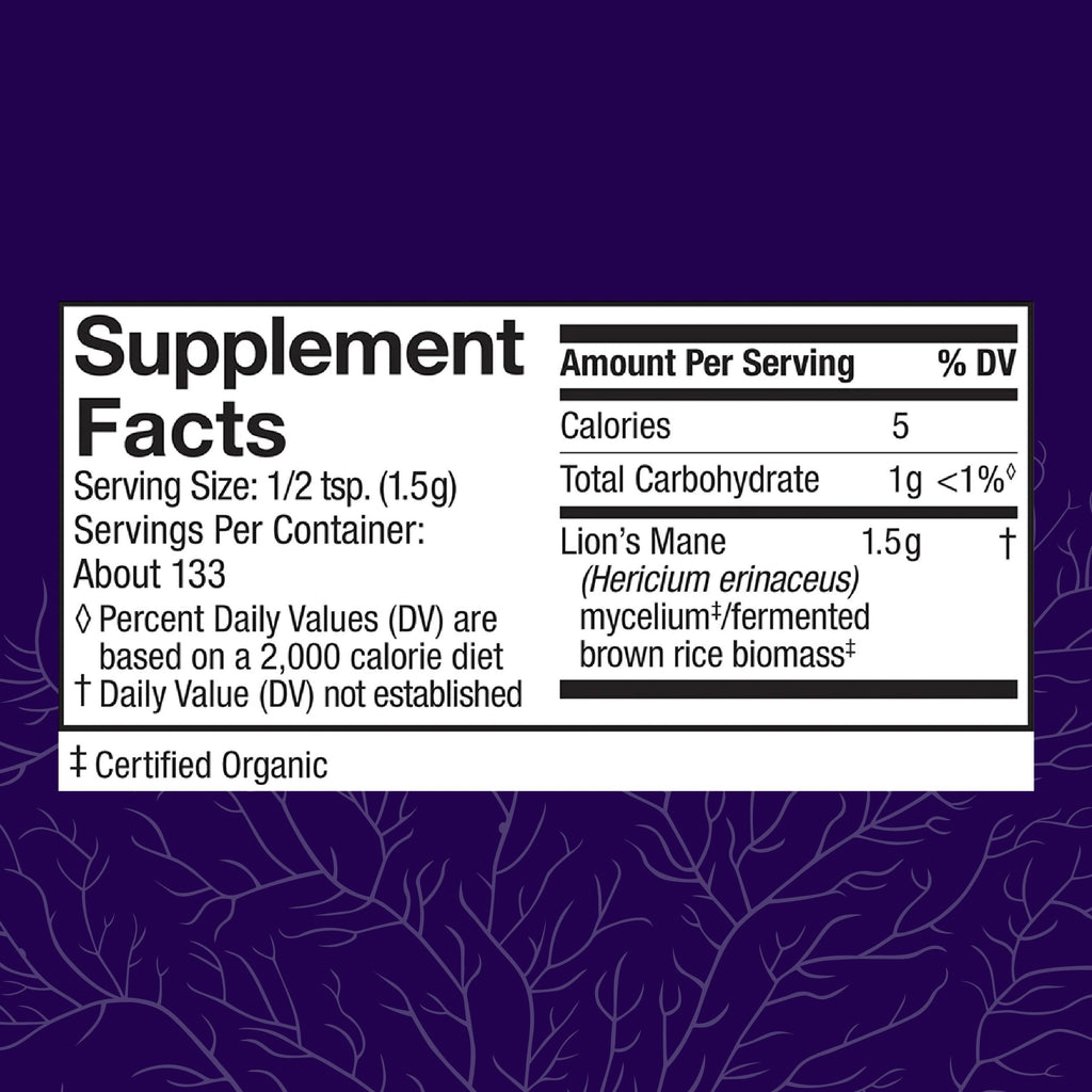 Lion's Mane Powder by Host Defense Mushroom Supplement

