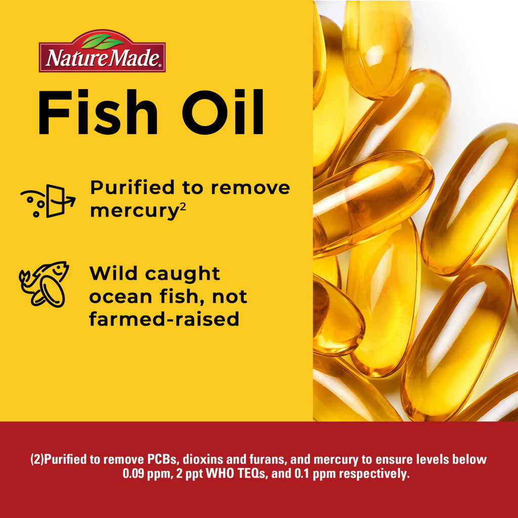 Nature Made Burp Less Fish Oil Omega-3 Softgels


