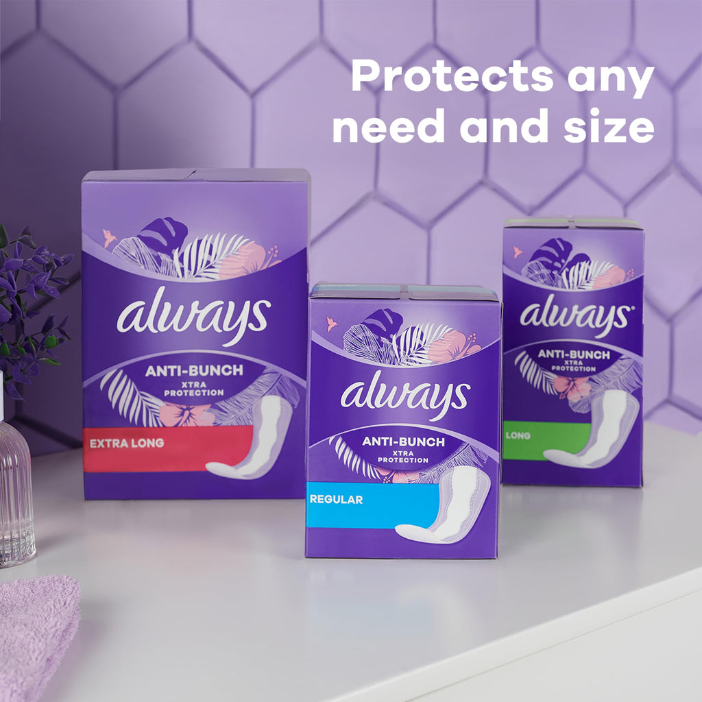 Always Panty Liners Daily Protect - Anti-Bunch Tech

