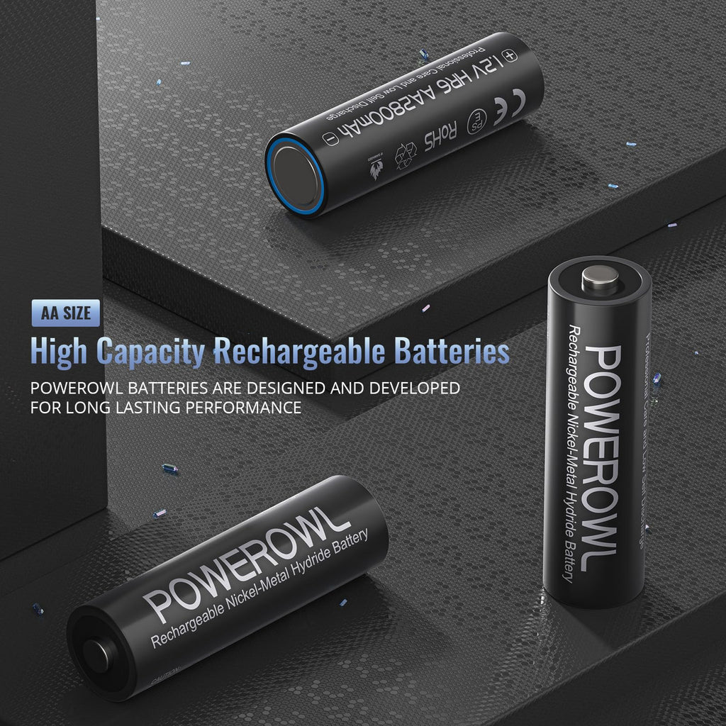 Powerowl Rechargeable Batteries - Eco-friendly Power

