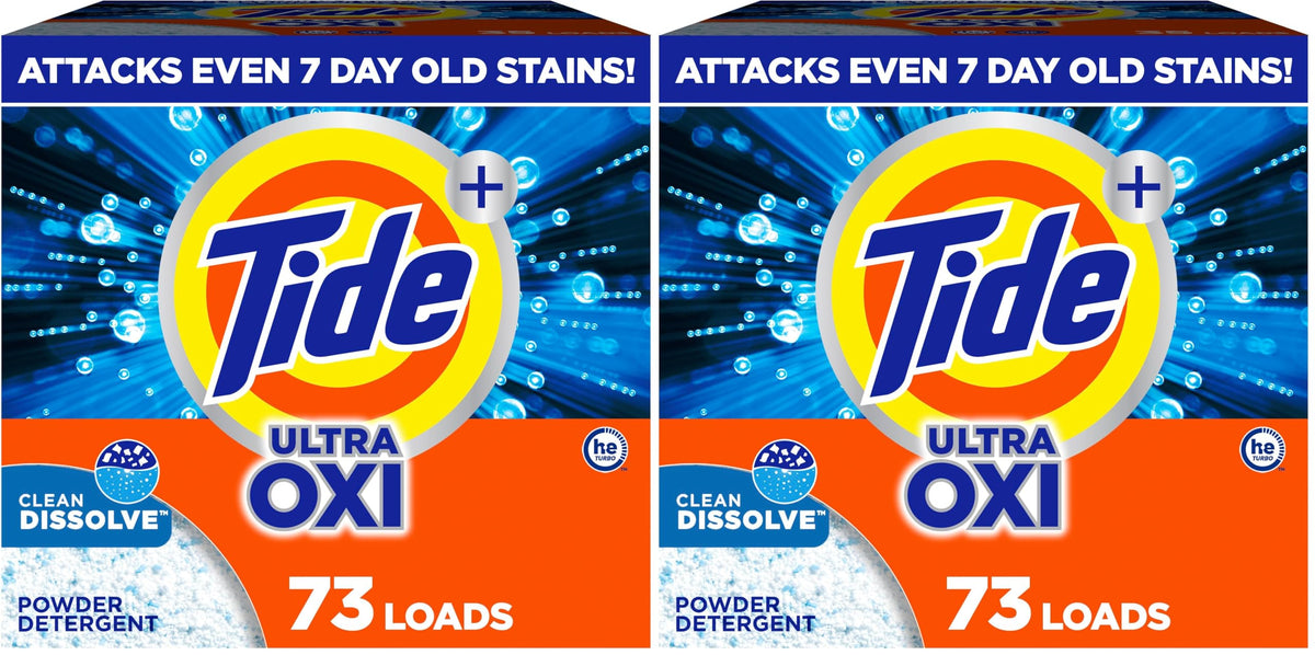 Tide Ultra OXI Powder Laundry Detergent for Deep Clean & Color Care