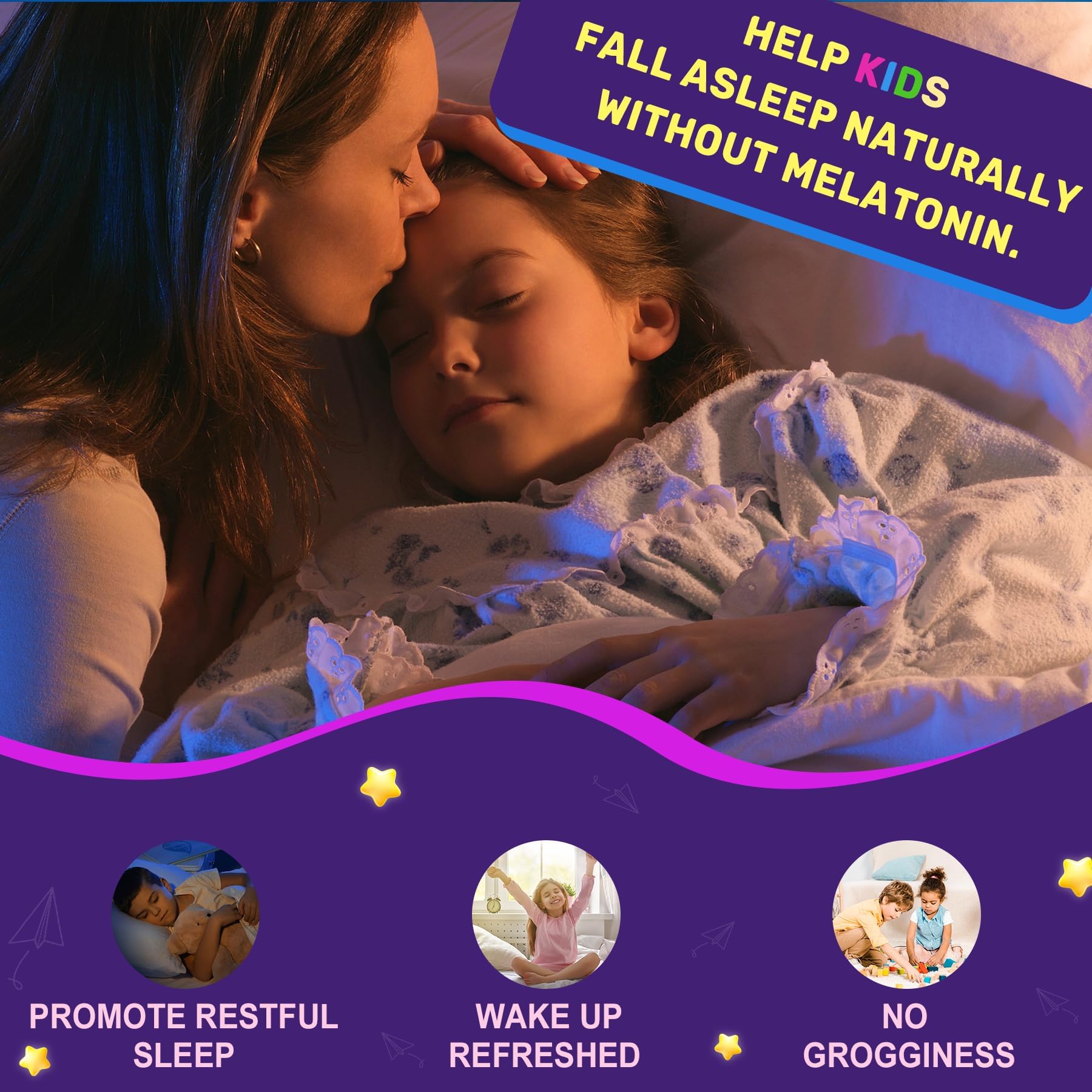 LILICARE Kids Sleep Gummies Melatonin-Free Sleep Aid

