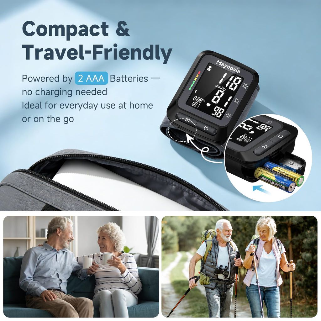 Wrist Blood Pressure Monitor - Automatic with Backlit Display

