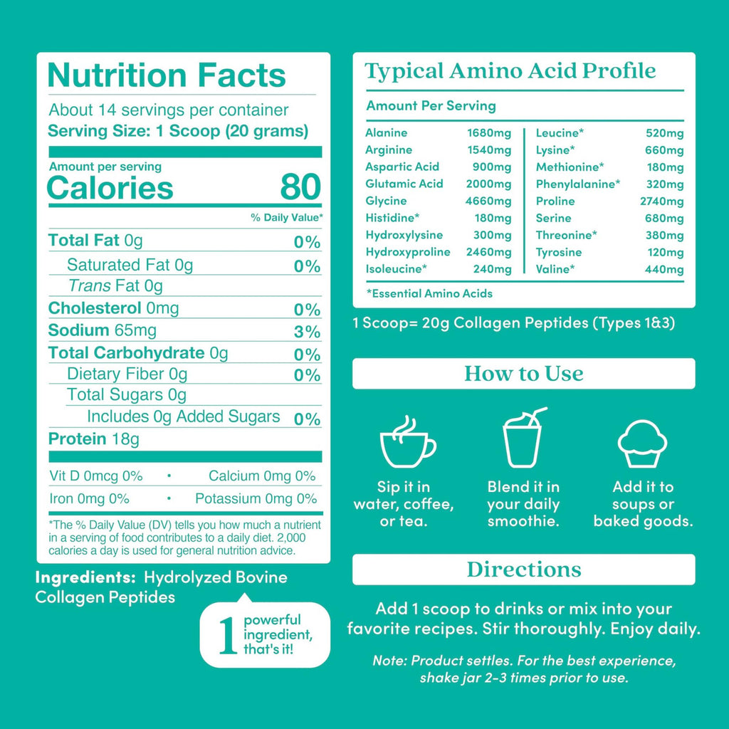 Further Food Collagen Peptides Powder – Unflavored, Grass-Fed

