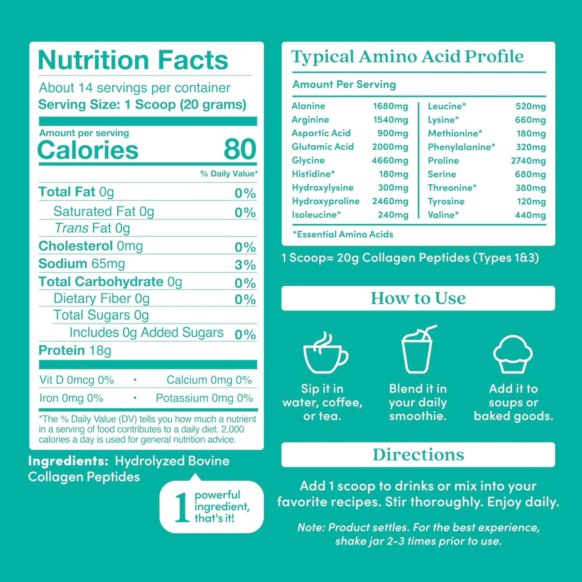 Further Food Collagen Peptides Powder – Unflavored, Grass-Fed

