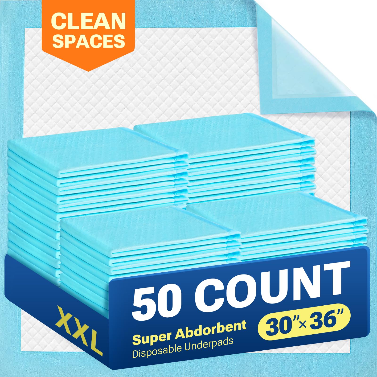 CLEAN SPACES Disposable Bed Pads Ultra-Absorbent

