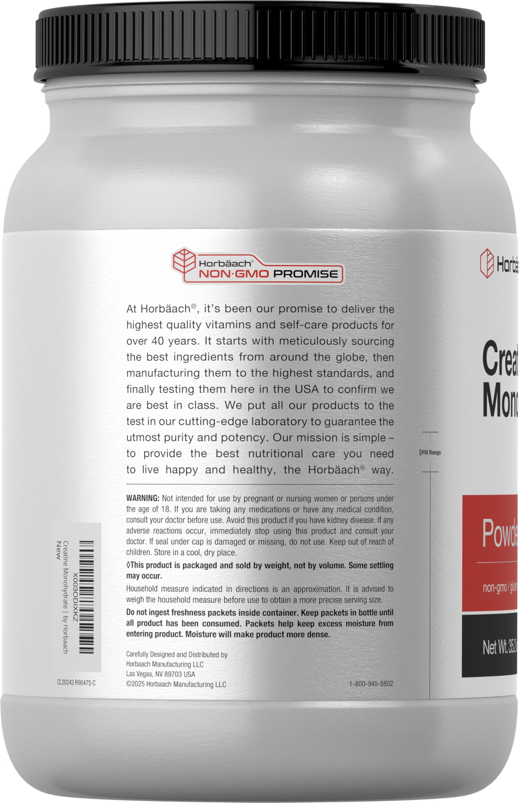 Horbäach Creatine Monohydrate Powder | Micronized Unflavored

