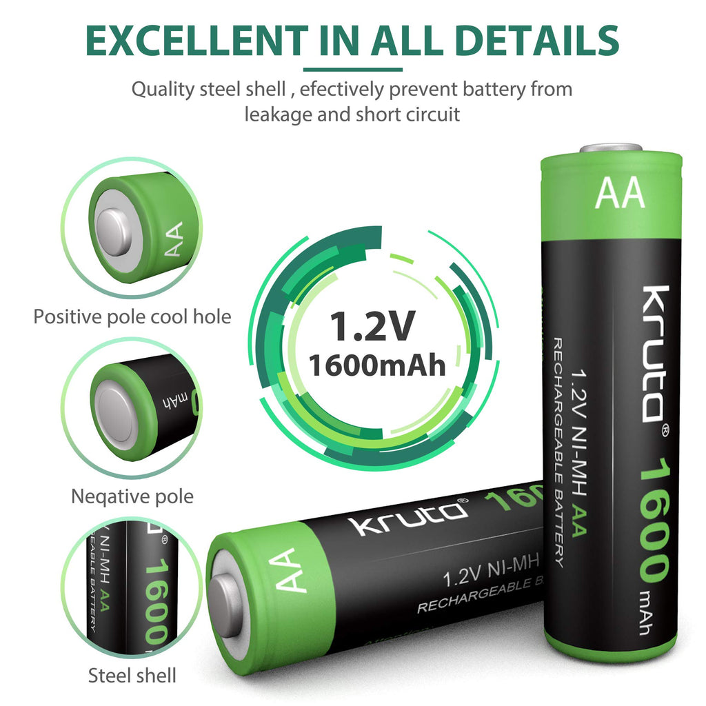 Kruta Rechargeable Batteries for Outdoor Lights


