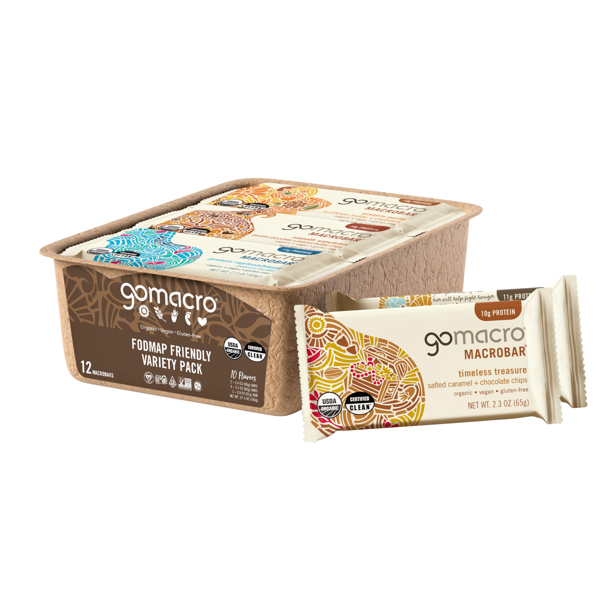 GoMacro MacroBar Organic Vegan Protein Bars