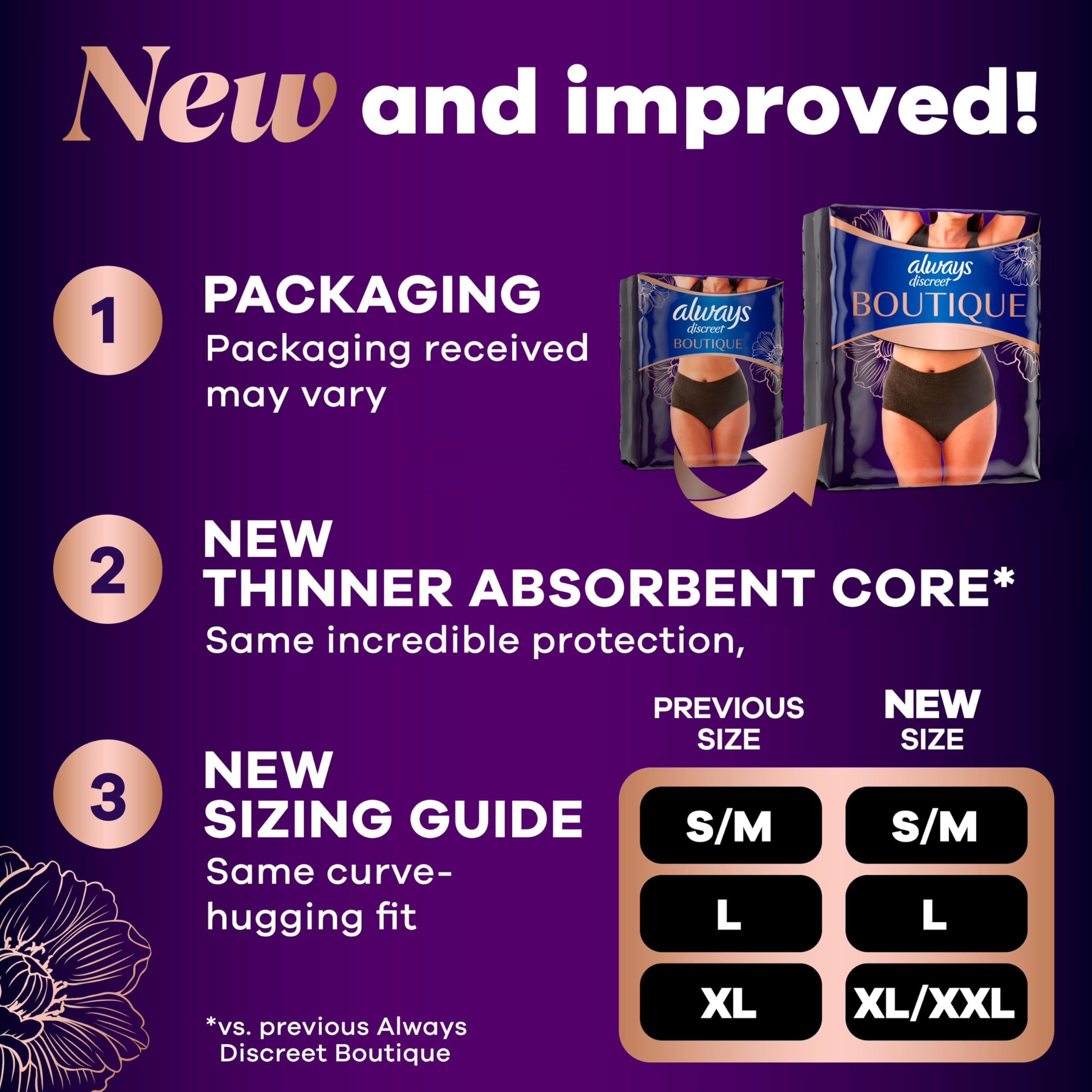 Always Discreet Boutique Incontinence Underwear

