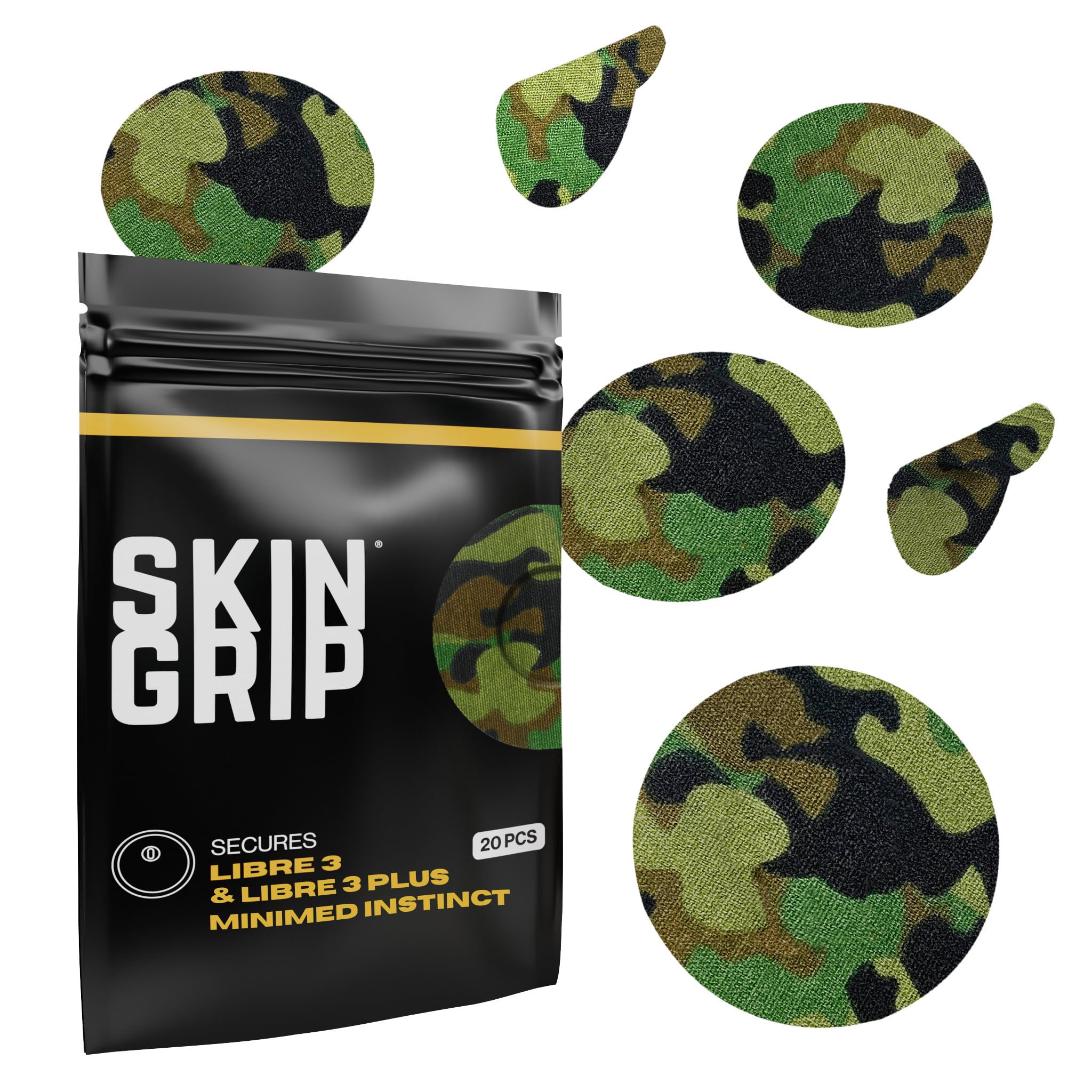 Skin Grip CGM Sensor Covers - Waterproof Adhesive Patches