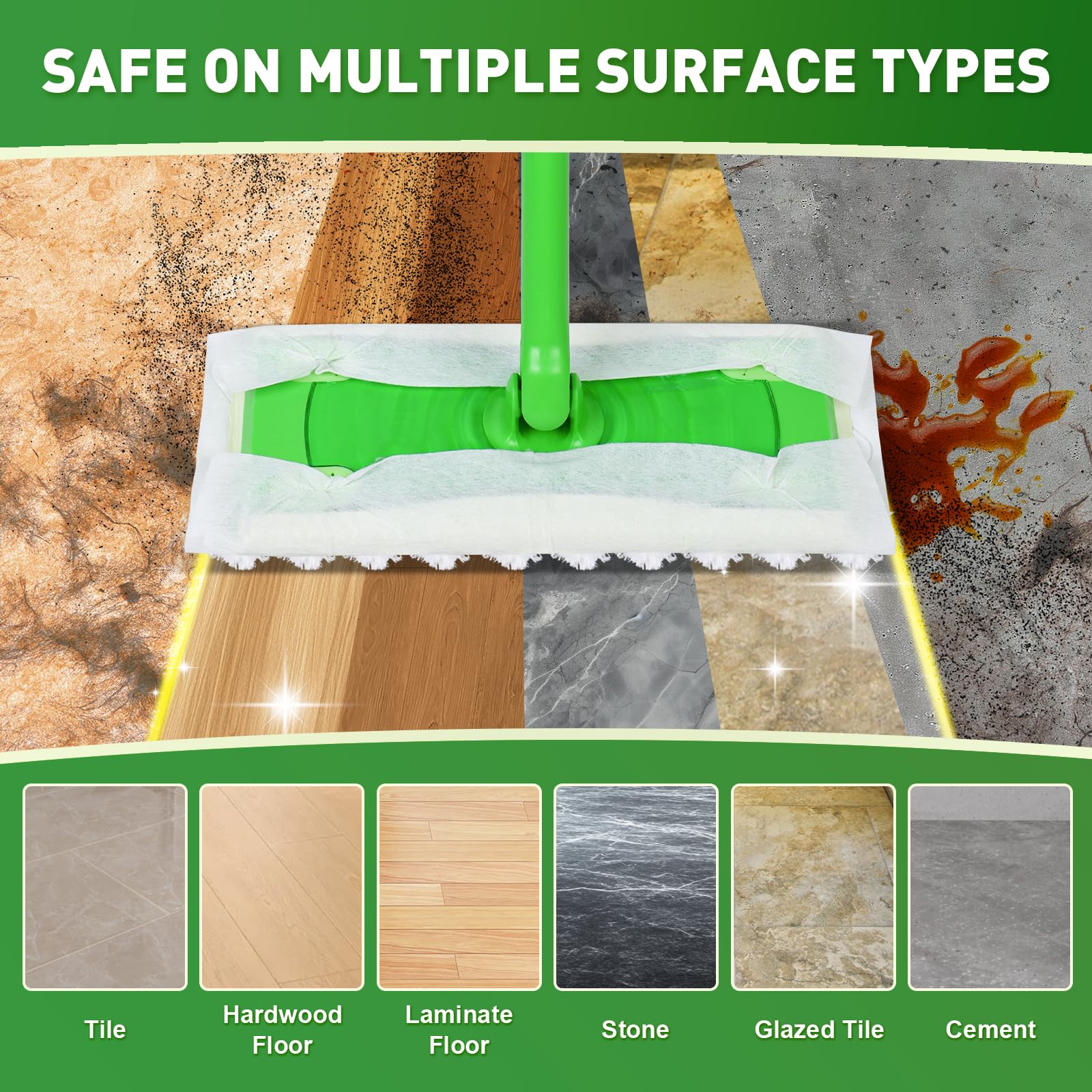 Swiffer Dry Sweeping Cloths - Heavy Duty Microfiber Pads

