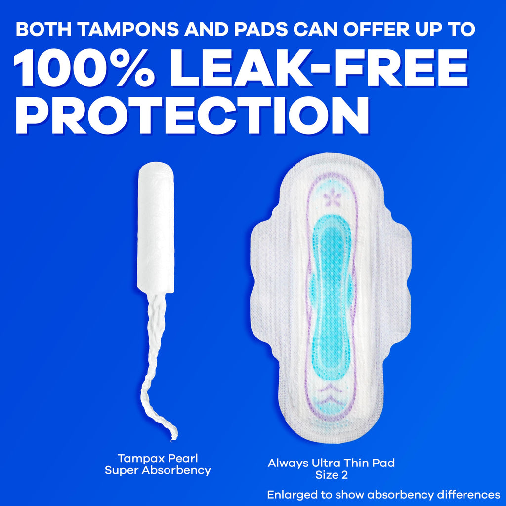 Tampax Pearl Tampons | LeakGuard Braid & Easy Applicator


